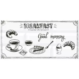 Декор настенный Вог Breakfast 1 201x405 белый