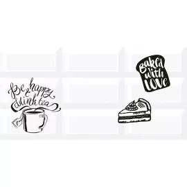 Декор настенный Вог Breakfast 2 201x405 белый, изображение 2