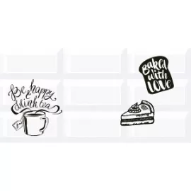 Декор настенный Вог Breakfast 2 201x405 белый