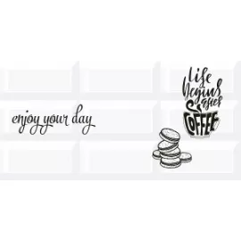 Декор настенный Вог Breakfast 3 201x405 белый