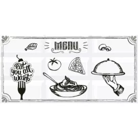 Декор настенный Вог Breakfast41 201x405 белый