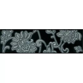Бордюр настенный Аджанта 57x200 черный STG\A42\8141