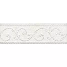 Бордюр настенный Борсари орнамент 80x250 белый HGD\A127\12103R