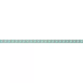 Бордюр настенный Бисер 9x246,6 бирюзовый 2