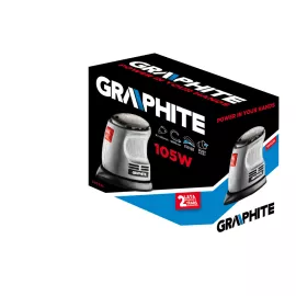 Вибрационная шлифовальная машина GRAPHITE delta 105 Вт, подошва 140x140x97мм 59G335, изображение 3