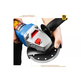 Углошлифовальная машина Зубр ПРОФЕССИОНАЛ УШМ-П125-850, изображение 4