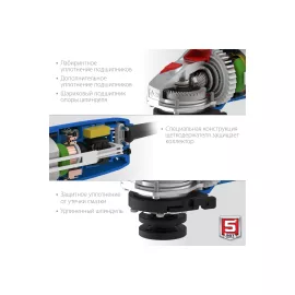 Углошлифовальная машина ЗУБР УШМ-П115-750, изображение 4