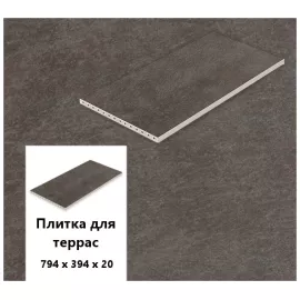 Клинкерная террасная плита Stroher Keraelement TerioTec X 645 giru 794х394х20