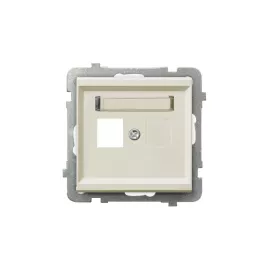 Накладка компьютерной розетки Ospel Sonata 1-й, без рамки, бежевый GPK-1R/p/27