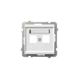 Накладка компьютерной розетки Ospel Sonata 2-й, без рамки, белый GPK-2R/p/00