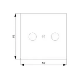 Накладка антенной розетки Siemens DELTA LINE слоновая кость 5TG2591, изображение 2