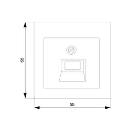 Накладка телефонная/компьютерная 1-местная (2-местная) Siemens DELTA LINE белый 5TG2545, изображение 2