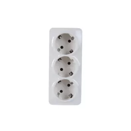 Трохместная розетка IONICH с/з слоновая кость 1429