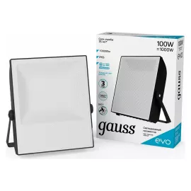 Светодиодный прожектор Gauss EVO 100W 10000 lm IP65 6500К, IK07, черный 687511100, изображение 2