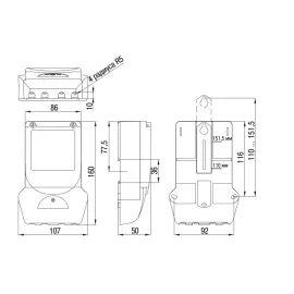 1-фазный счетчик электрической энергии IEK многотарифный STAR 104/1 С3-5 60 Э 4ШИО CCE-1C4-1-02-1, изображение 2