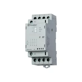 Модульный контактор Finder 4НО, контакта 25А, = 12В AC/DC, - AgSnO2, 223400124320