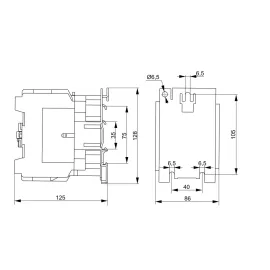 Контактор IEK КМИе-48012 80А 110В/АС3 1НО,1НЗ KKME41-080-110-11, изображение 2