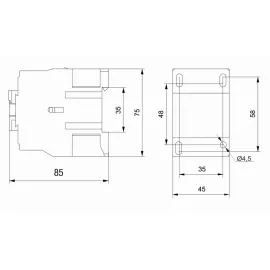 Контактор IEK КМИе-11811 18А 230В/АС3 1НЗ KKME11-018-230-01, изображение 2