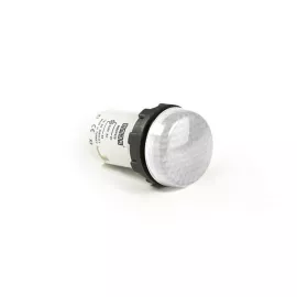 Сигнальная арматура Emas моноблочная 220В белая с ячеистым стеклом, MBSP220B