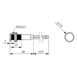 Сигнальная арматура Emas 10мм белая с лампой накаливания, 230В S100NB, изображение 2