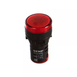 Лампа EKF AD16-22HS LED матрица 22мм красный ledm-ad16-r 9826266, изображение 2