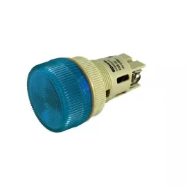 Сигнальная неоновая лампа TDM ENR-22 d22мм синий 230В цилиндр SQ0702-0042
