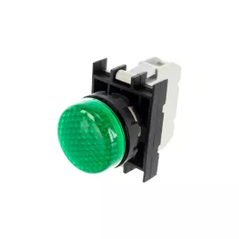Сигнальная арматура Emas зелёная, с блоком подсветки B9 12-30В AC/DC B090XY