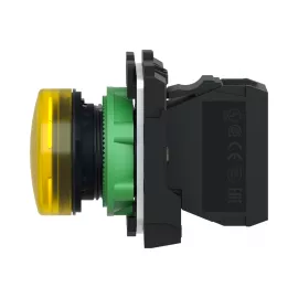 Сигнальная светодиодная лампа Schneider Electric XB5 желтая 230В SE XB5AVM5, изображение 2