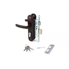 Врезной замок ЗЕНИТ Омега-ЗВ4.2.02 коричневый эконом 23113