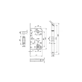Врезная магнитная защелка PUNTO ML96WC-50 BL черный 42425, изображение 2