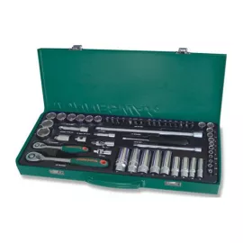 Набор стандартных и глубоких торцевых головок 1/4" и 3/8"DR 4-24 мм Jonnesway S04H3157S