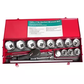 Набор торцевых 6-гранных головок 1", 36-65 мм, 16 предметов JTC H816M, изображение 2