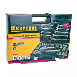 Набор инструмента KRAFTOOL Expert QUALITAT торцовые головки SUPER LOCK, 1/2, 38 предметов 27886-H38_z02, изображение 2