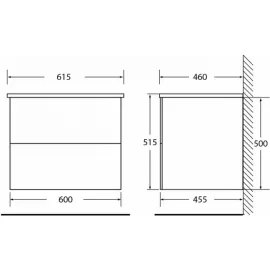 Подвесная база под раковину BelBagno ETNA-700-2C-SO-RG-P Rovere Grigio, изображение 2