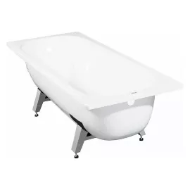 Стальная ванна ВИЗ DONNA VANNA 120x70x40 см, с опорной подставкой, без ранта, белая орхидея DV-23901