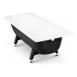 Стальная ванна ВИЗ REIMAR 140x70x40 см, с опорной подставкой, без ранта, белая орхидея R-44901, изображение 2