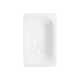 Стальная ванна ВИЗ ANTIKA 120x70x40 см, с опорной подставкой, с рантом, белая орхидея А-20001