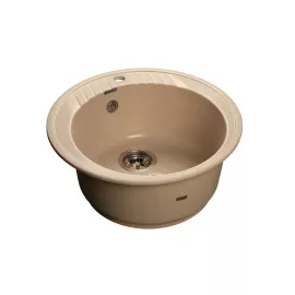 Мойка GRANFEST RONDO мрамор, GF-R--520, D=520 мм, бежевый  R-520