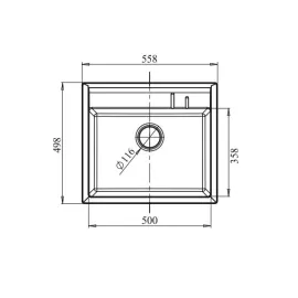 Мойка GRANFEST QUADRO GF-Q--560 мрамор, 1-чаша, 558х498 мм, салатовый Q-560 сал, изображение 2