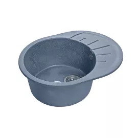 Мраморная мойка GRANFEST RONDO чаша с крылом 579*445 мм графит GF-R--580L