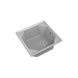 Мойка GRANFEST мрамор UNIQUE 1-чаша, 500х500 мм., серый GF-U-500