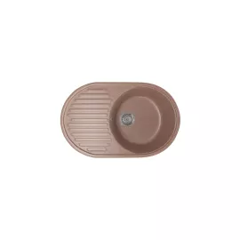 Мойка mixline ML-GM16 овальная, с крылом, терракотовая, 307, 455х720х180 мм 525113, изображение 2