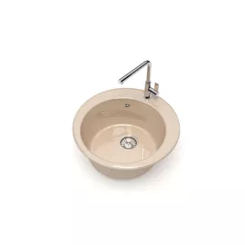 Кухонная мойка GLANZ цвет: бежевый J-030-33, изображение 2