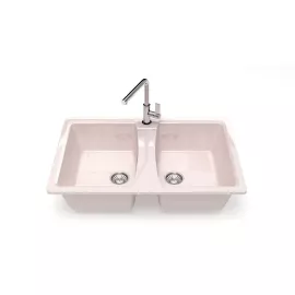 Кухонная мойка GLANZ цвет: бежевый J-026-33, изображение 2