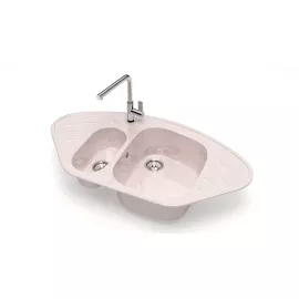 Кухонная мойка GLANZ цвет: бежевый J-023-33, изображение 2