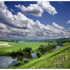 Фотообои виниловые на флизелиновой основе Decocode Родные просторы 26-0506-RB 2,6х2,5 м