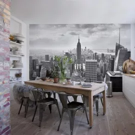 Фотообои бумажные Komar NYC Black And White 8-323 3,68х2,54 м, изображение 2