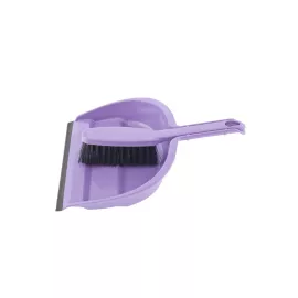 Набор: совок с кромкой 330х235мм и щетка-сметка 290мм, сиреневый Elfe light 93311