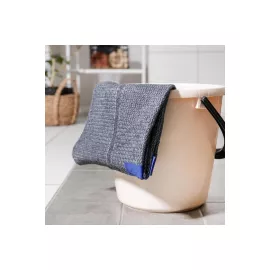 Тряпка для пола Доляна с вырезом под швабру, 50х70 см, плотность 220 гр, цвет серый 6894423, изображение 2