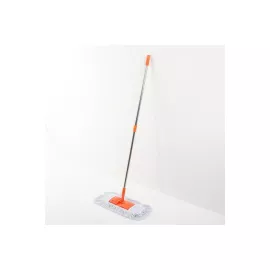 Плоская швабра Доляна телескопический стальной черенок, х/б насадка, 43х12х87 см, микс 4462276, изображение 2
